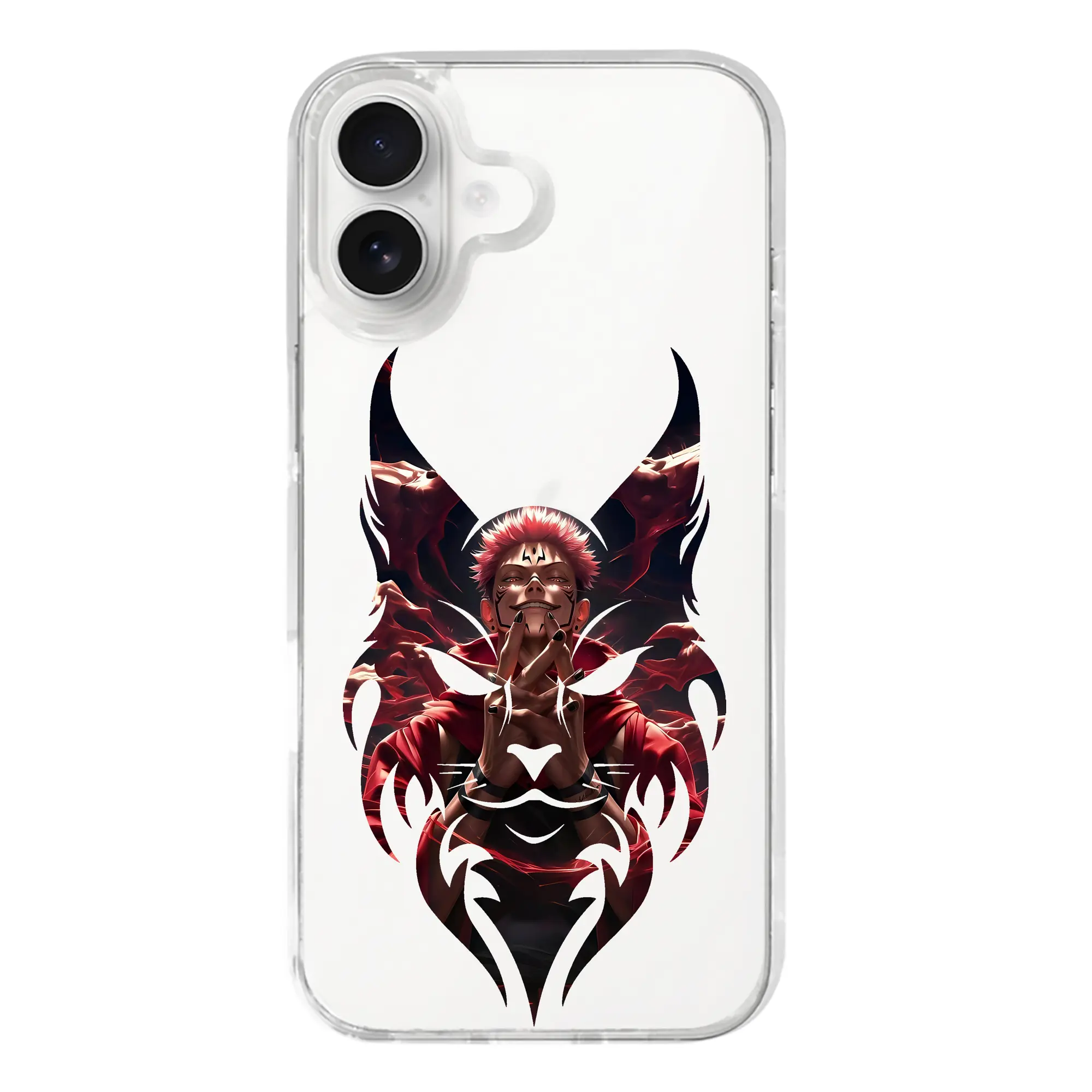 呪術廻戦 グッズ,両面宿儺 - iPhone 17シリーズ 透明スマホケース – 薄型・耐衝撃・精密フィット保護カバー